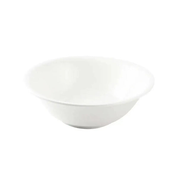 Porceletta Porcelain Rimmed Salad Bowl Ivory, 23.4 cm