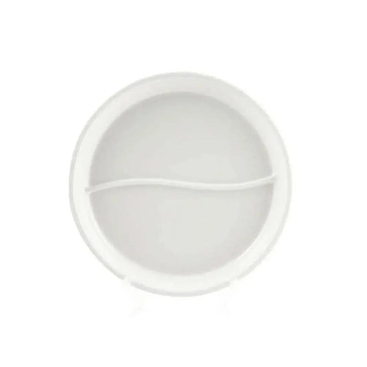 Porceletta Porcelain Round Divider Plate Ivory, 23 cm