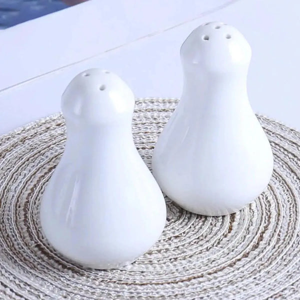 Porceletta Porcelain Salt & Pepper Set Ivory, 11 x 5.5 x 9 cm