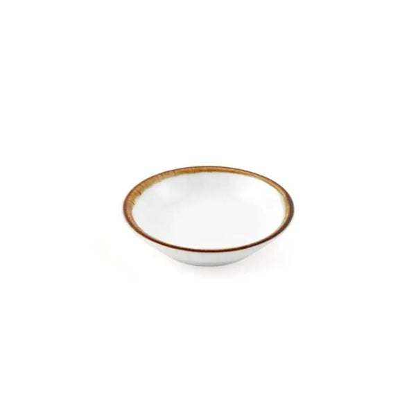 Porceletta Porcelain Sauce Dish Ivory Mocha, 9.5 cm