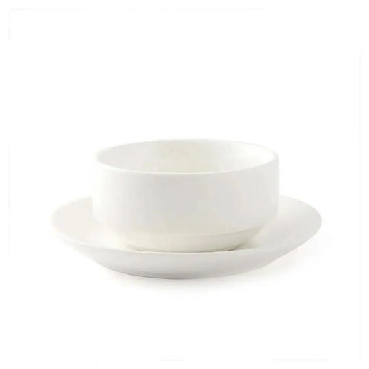 Porceletta Porcelain Soup Cup & Saucer Ivory, 250 ml