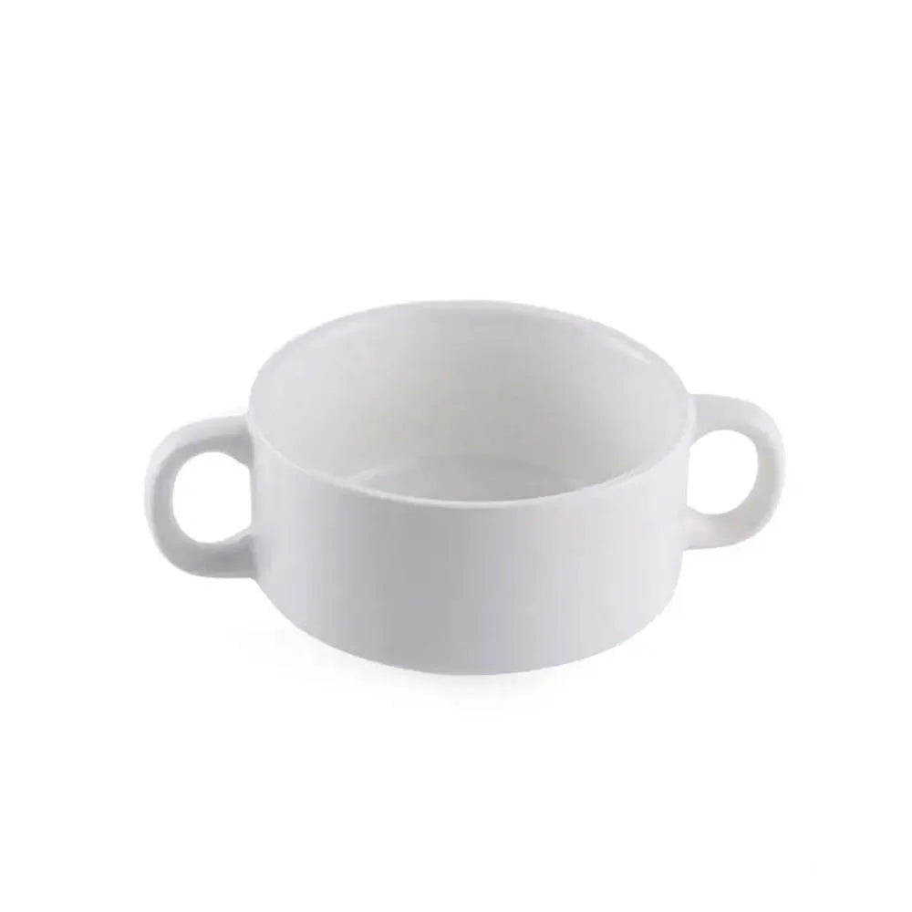 Porceletta Porcelain Soup Cup with Handles Ivory, 220 ml