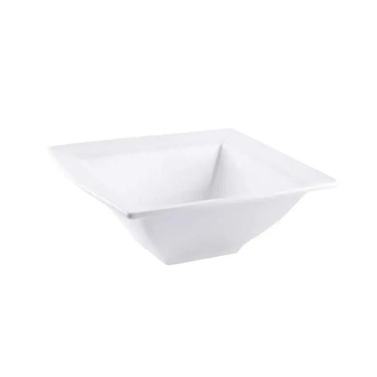 Porceletta Porcelain Square Bowl Double Rim Ivory, 10.2 cm