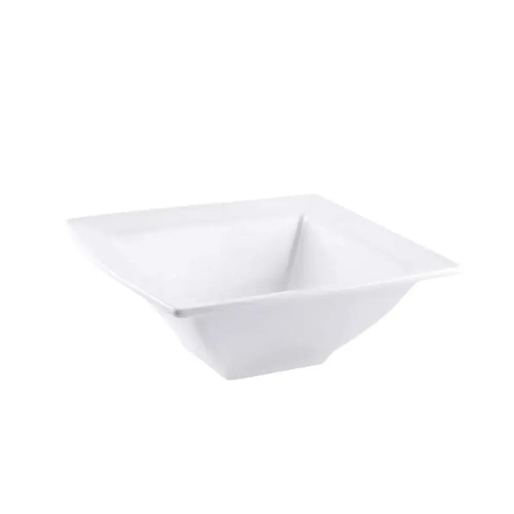 Porceletta Porcelain Square Bowl Double Rim Ivory, 27 cm