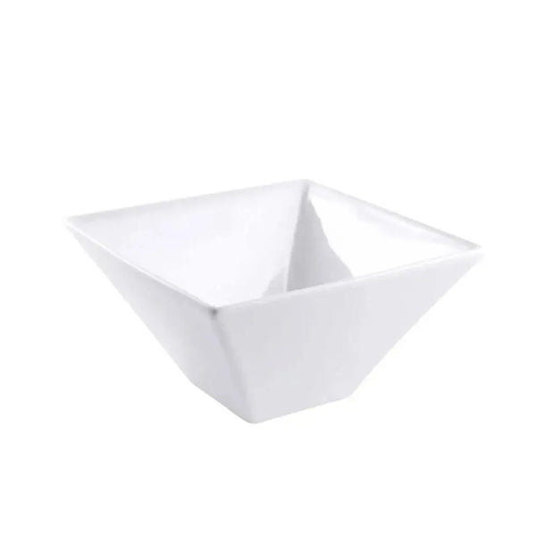 Porceletta Porcelain Square Bowl Ivory, 17.5 cm