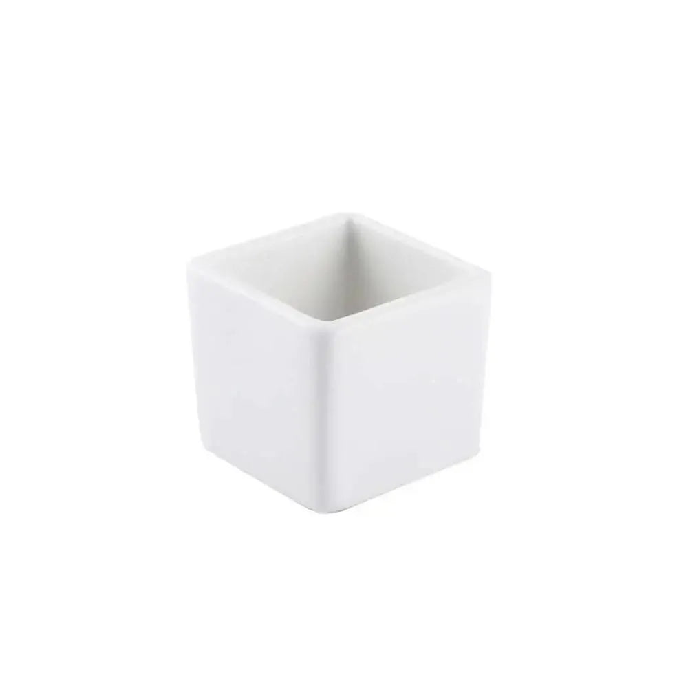 Porceletta Porcelain Square Bowl Ivory, 5.4 cm