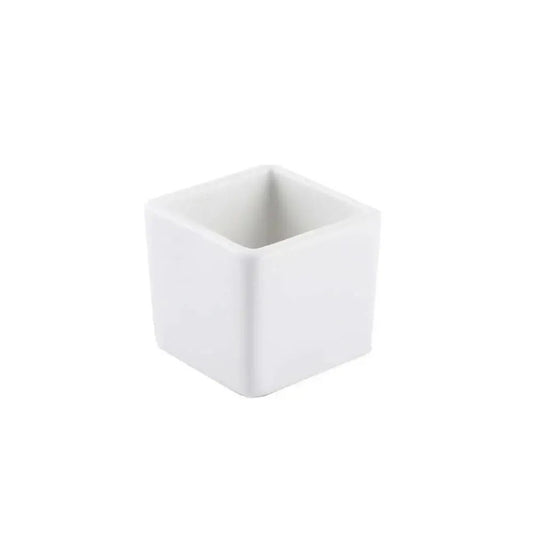 Porceletta Porcelain Square Bowl Ivory, 5.4 cm