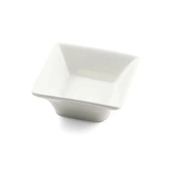 Porceletta Porcelain Square Bowl Ivory, 7.5 cm