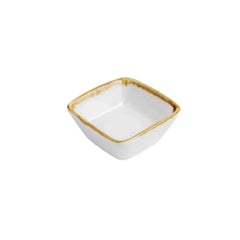 Porceletta Porcelain Square Dish Ivory Mocha, 7 cm