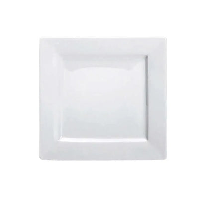 Porceletta Porcelain Square Plate Ivory, 21 cm