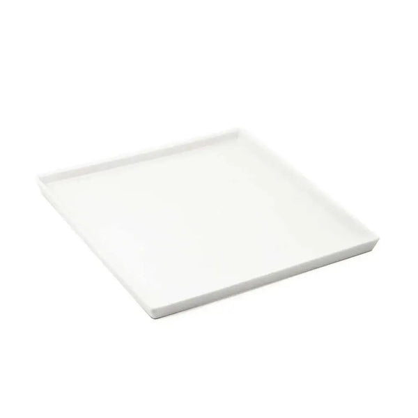 Porceletta Porcelain Square Plate Ivory, 25.2 cm