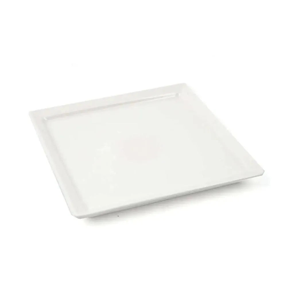 Porceletta Porcelain Square Plates Set Ivory, 6 Piece, 14 cm