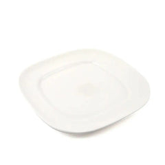 Porceletta Porcelain Square Round Plate Ivory, 19 cm