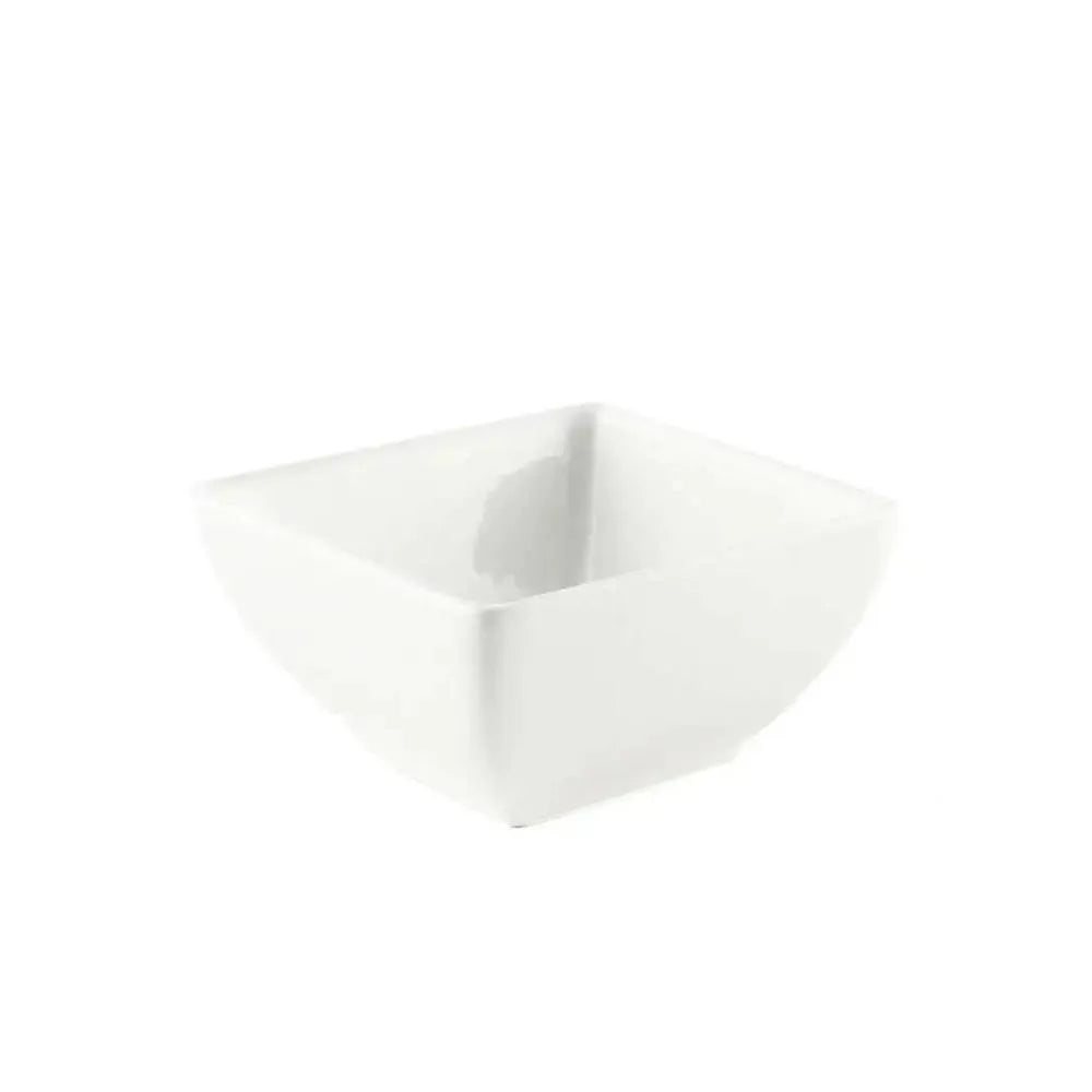 Porceletta Porcelain Square Soup Bowl Ivory, 10.5 cm