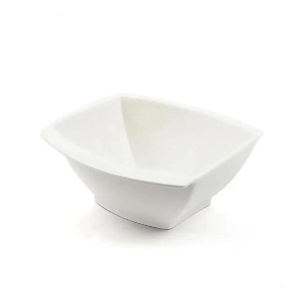 Porceletta Porcelain Square Soup Bowl Meena Design Ivory, 11.5 cm