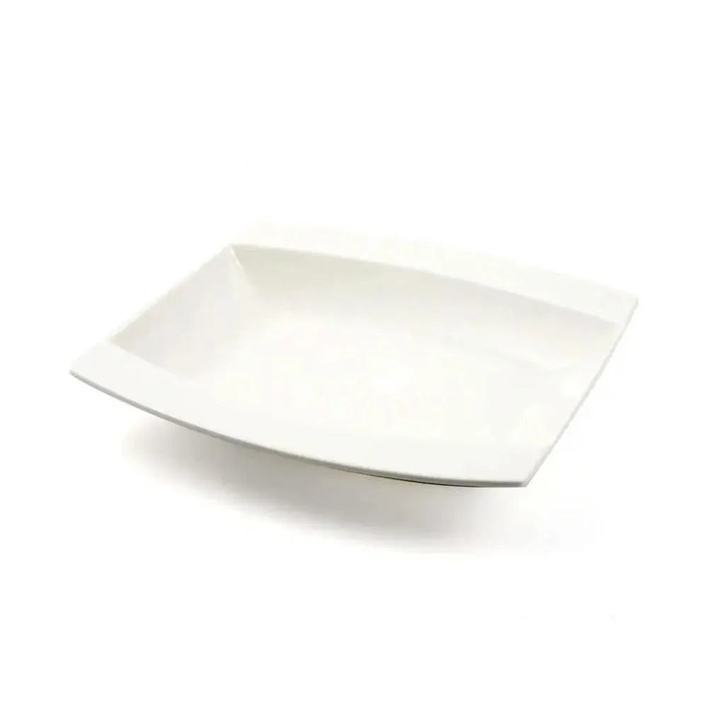 Porceletta Porcelain Square Soup Plate Meena Design Ivory, 23.8 cm