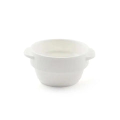 Porceletta Porcelain Stackable Soup Cup with Handle Ivory, 12.5 cm