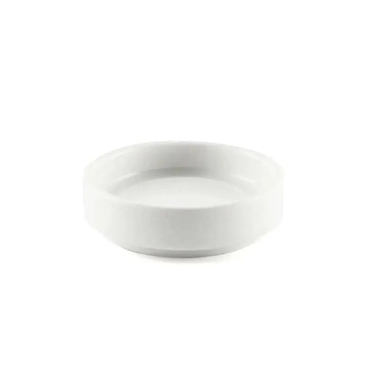 Porceletta Porcelain Straight Round Dish Ivory, 5 cm