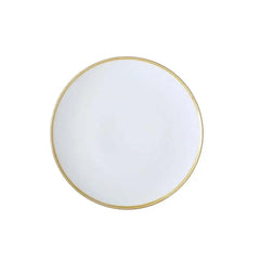 Porceletta Porcelain Thin Flat Plate Ivory Mocha Rimmed, 28 cm