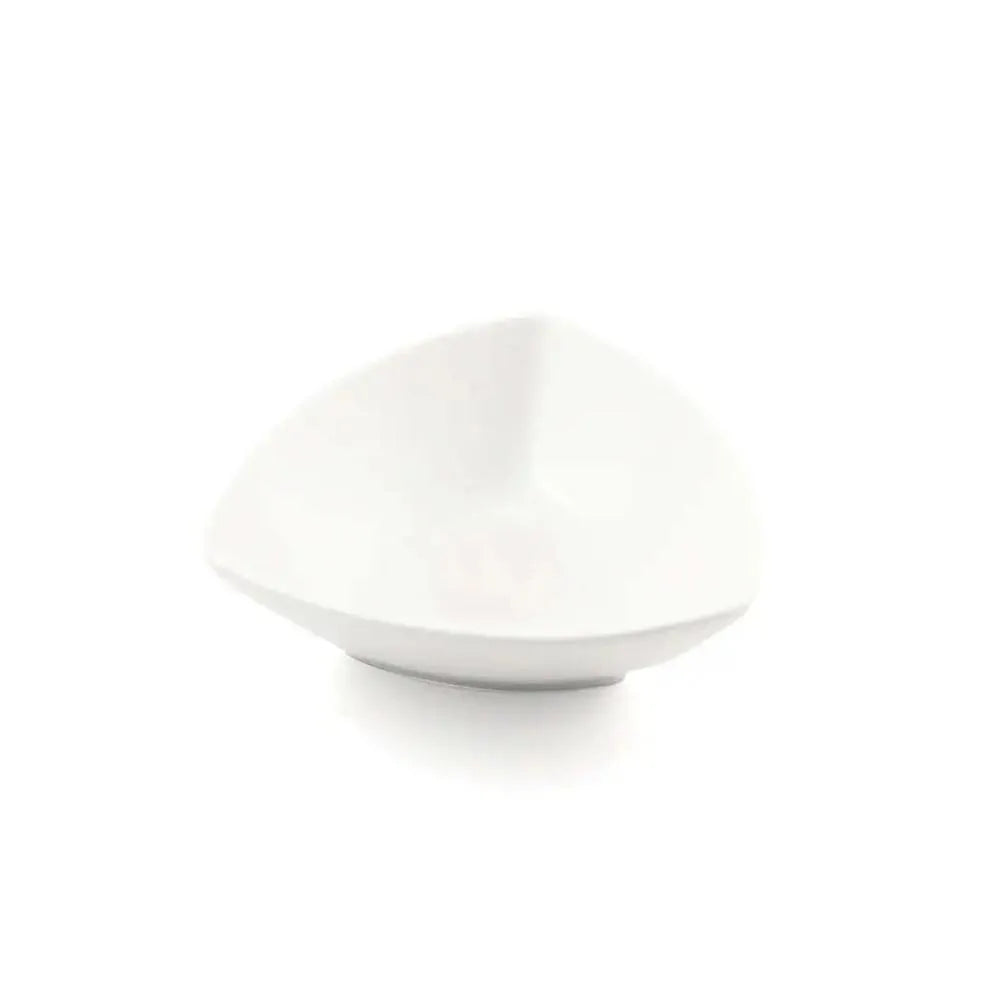 Porceletta Porcelain Triangle Dessert Bowl Ivory, 14.7 cm