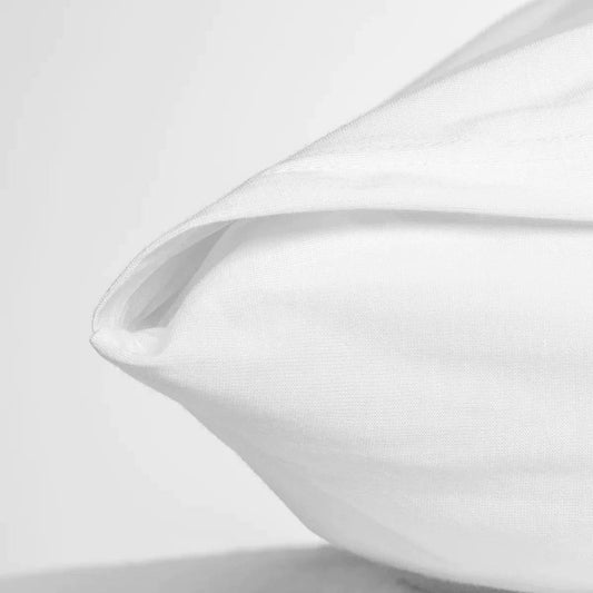 Comfort 240 Thread Count Hotel Linen Pillow Case King 60% Cotton 40% Polyester Sateen Plain, 130 Gsm, 55 x 75 cm, Color White