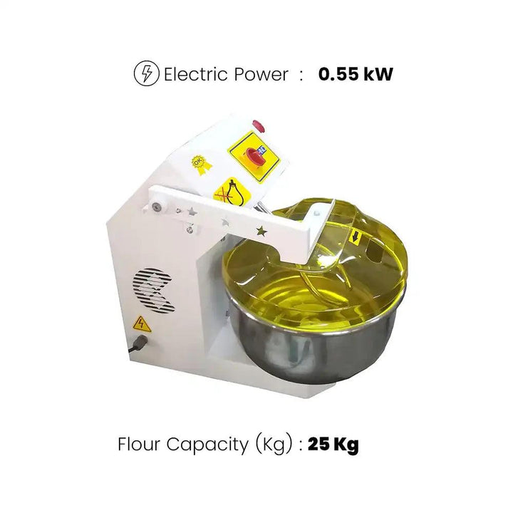 HNC HHY-25M Dough Kneading Machine, Flour Capacity 25 kg 0.55 kW, 88 x 63 x 80 cm - HorecaStore