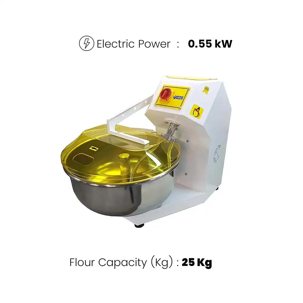 HNC HHY-35M Dough Kneading Machine, Flour Capacity 25 kg 0.55 kW, 86 x 61 x 78 cm - HorecaStore