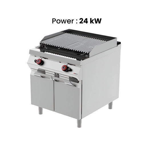 Desco Gas Lava Stone Double Grill, 24 kW, 80 x 90 x 90 cm