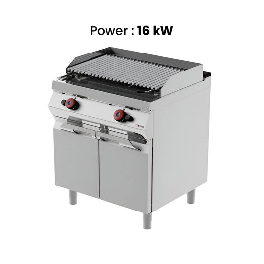 Desco Gas Lava Stone Grill Double Drawer, 16 kW, 80 x 70 x 90 cm