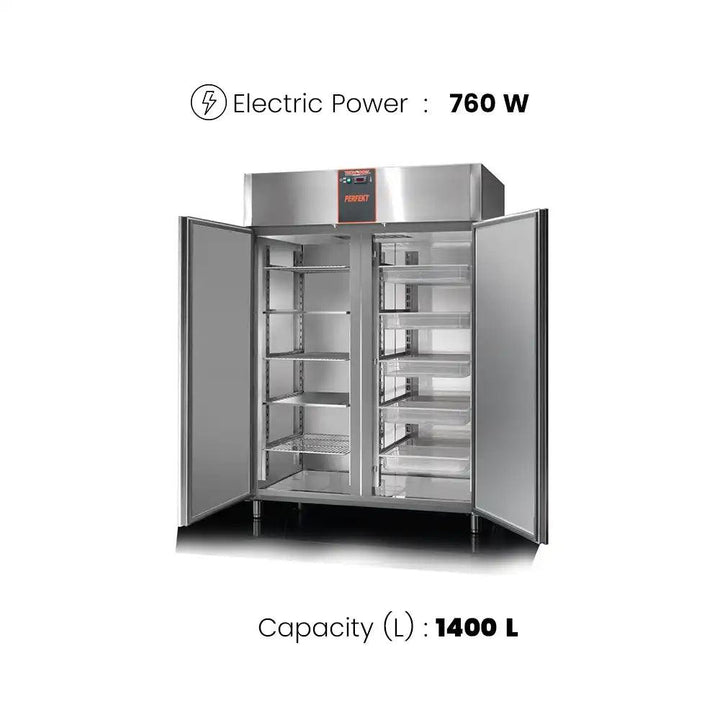 Tecnodom AF14PKMBT Double Door Freezer 1400 L 760 W, 142 x 80 x 210.5 cm - HorecaStore