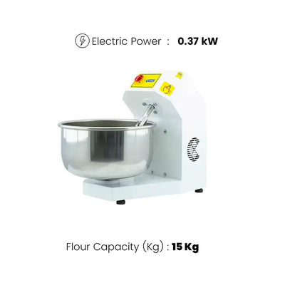 HNC HHY-15M Dough Kneading Machine, Flour Capacity 15 kg 0.37 kW, 76 x 56 x 67 cm - HorecaStore