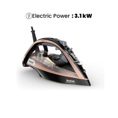 Tefal Black & Rose Gold Ultimate Pure Steam Iron, 350 ml Water Tank, 3.1 kW