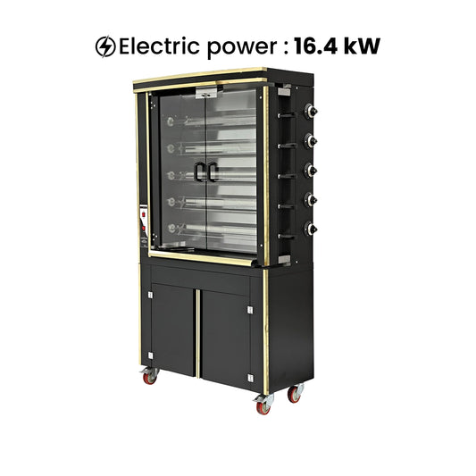 Empero Electric Chicken Rotisserie 5 Sticks, 16.4 kW, 110 x 48 x 203 cm