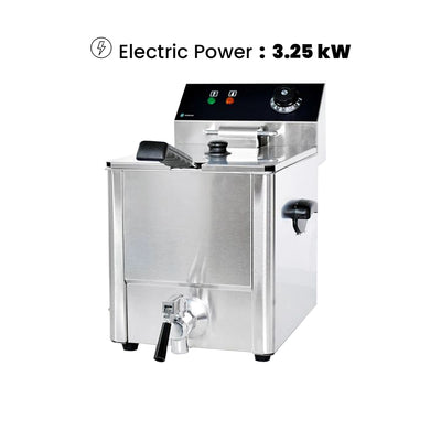 Hurakan Stainless Steel Electric Fryer ,HKN-FT8NM/GP, 3.25KW