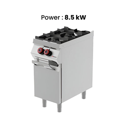 Desco Gas Range with Cabinet 2-Burner, 8.5 kW, 40 x 70 x 90 cm