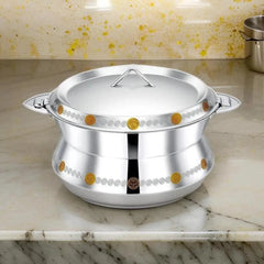 Pradeep Sabina Stainless Steel Hot Pot Gold, 2500 ml