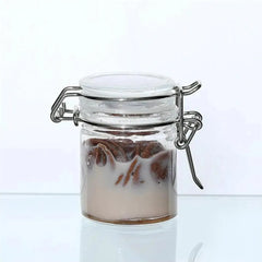 Preserve Clip Jar 50 ml Storage Container Spice With Clear Preserving Seal Wire Clip Fastening with Airtight Clip Lid, Clear