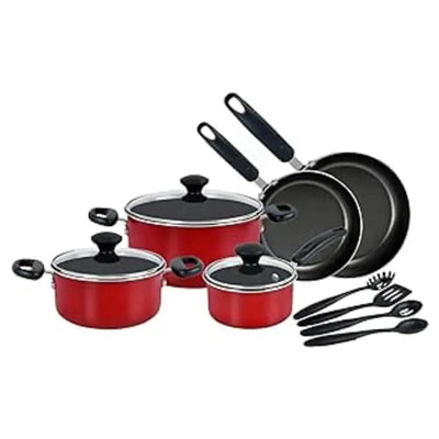 Prestige  Non Stick Cookware Set (red), 12pc