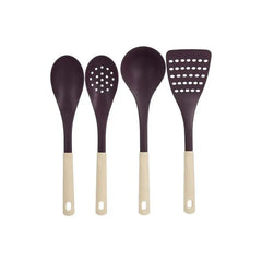 Prestige Plastic Nylon kitchen Tool Set (black), 4 Pcs