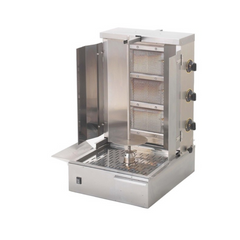 Roller Grill Gas Shawarma Grill With 60 cm High Spit, 25 kg Meat, 10.5 kW