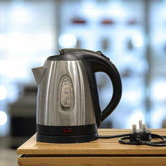 Roomwell UK Stainless Steel Rio Electric Kettle 1.0 L, 2000 W, Cordless, Boil Dry Protection & Auto Shut-off, Strix UK Controller