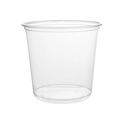 Hotpack Round PET Deli Container Without Lid, 710 ml, 500 PCs