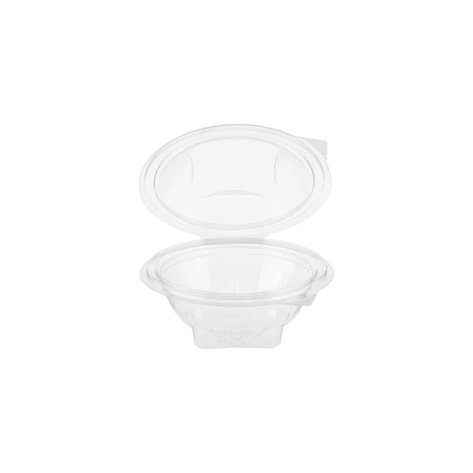 Hotpack Flower Design Clear Hinged Salad Bowl, 1420 ml, 300 PCs