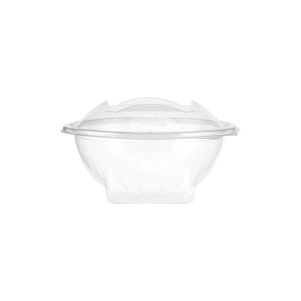 Hotpack Flower Design Clear Hinged Salad Bowl, 946 ml, 300 PCs