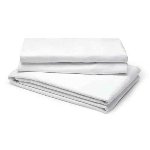 Royale 300 Thread Count Plain Hotel Linen Flat Sheet King 100 % Cotton Sateen, 110 Gsm, 305 x 305 cm, Color White