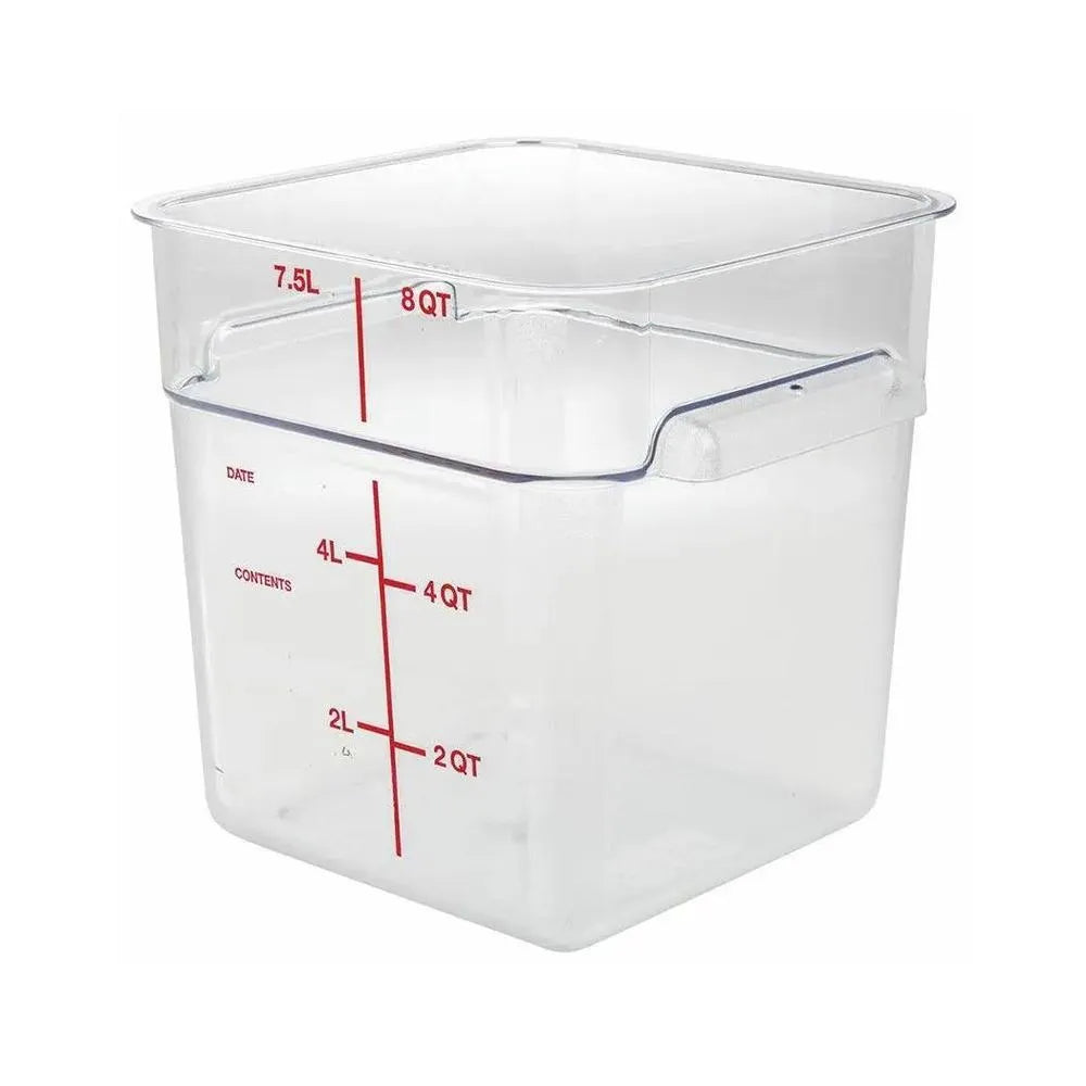 Rubber Plas Tech Polycarbonate Square Container 8 QT