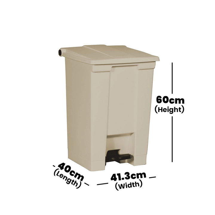 rubbermaid 45l step on legacy container beige