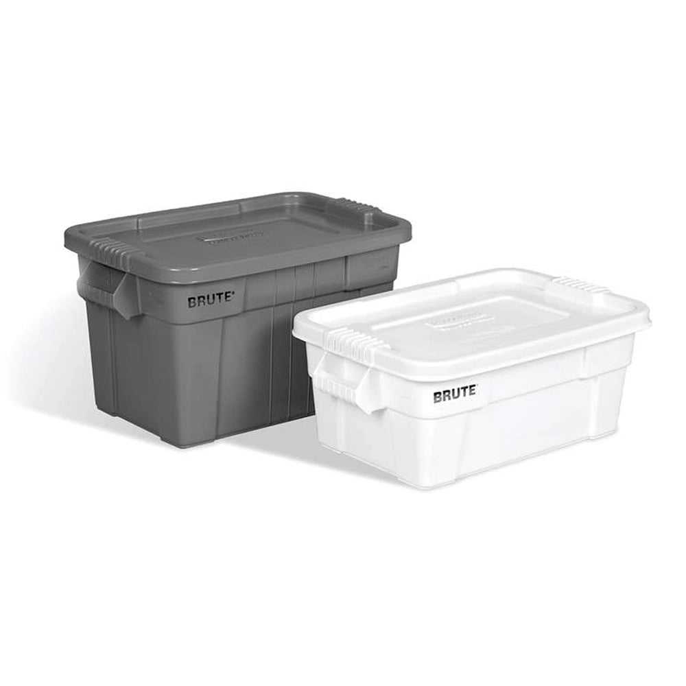 rubbermaid 53l brute tote white