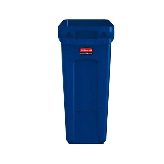 rubbermaid 60l vented slim jim container blue