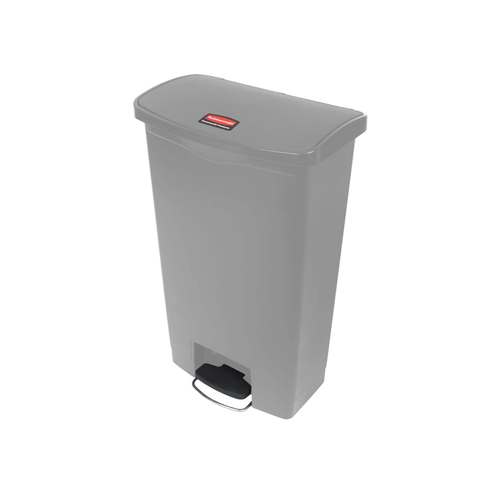 rubbermaid 68l slim jim step on pedal bin grey